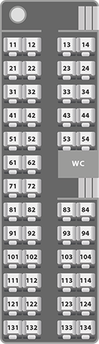 Plan d'un autocar classe Grand Confort Jacqueson