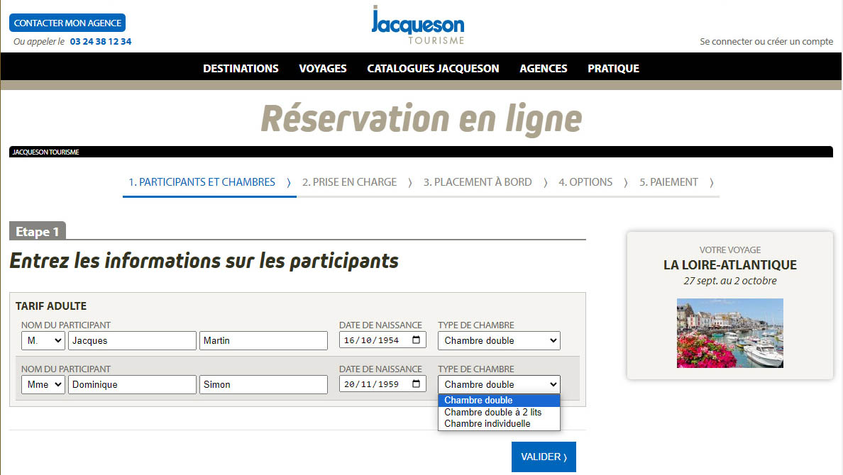 Réservation en ligne Jacqueson